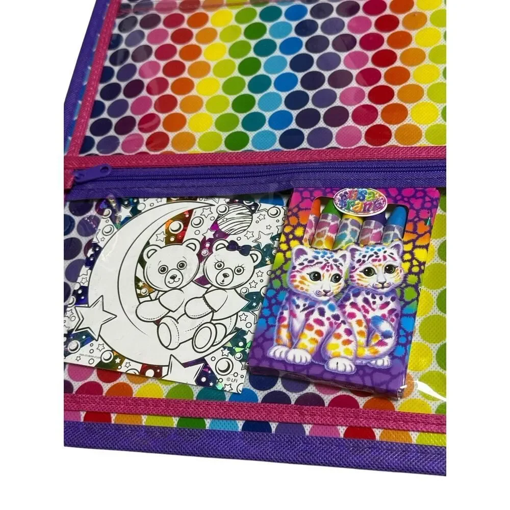 Lisa Frank Pocket Folder Dogs Dolphins Tikanni Art Storage Case Trifold Binder